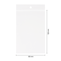 Gripzakjes transparant 80 x 120 mm (A7) - 90 micron LDPE - per 1000 stuks-1