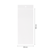 Gripzakjes transparant 80 x 180 mm - 90 micron LDPE - per 1000 stuks-1