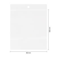 Gripzakjes transparant 90 x 100 mm - 50 micron LDPE - per 1000 stuks-1