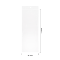 Gripzakjes transparant 90 x 230 mm - 50 micron LDPE - per 1000 stuks-1