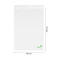 Gripzakjes bioplastic (bio-based) 160 x 230 mm (A5) - 50 micron BIO PE - per 500 stuks-1