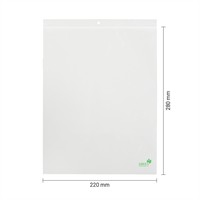 Gripzakjes bioplastic (bio-based) 220 x 280 mm - 50 micron BIO PE - per 100 stuks-1