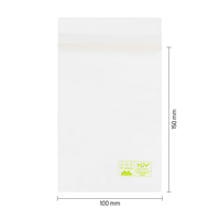 Gripzakjes composteerbaar (bio-based) 100 x 150 mm - 50 micron PLA - per 1000 stuks-1