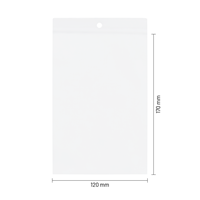 Gripzakjes transparant 120 x 170 mm (A6) - 50 micron PP - per 1000 stuks-1
