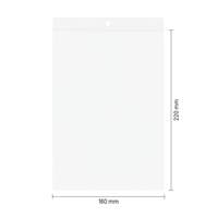Gripzakjes transparant 160 x 220 mm (A5) - 50 micron PP - per 1000 stuks-1