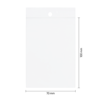Gripzakjes transparant 70 x 100 mm - 50 micron PP - per 1000 stuks-1