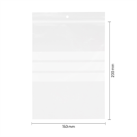 Gripzakjes met schrijfvlakken 150 x 200 mm - 50 micron LDPE - per 500 stuks-1