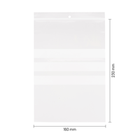Gripzakjes met schrijfvlakken 160 x 230 mm (A5) - 50 micron LDPE - per 500 stuks-1