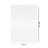 Gripzakjes met schrijfvlakken 190 x 250 mm - 50 micron LDPE - per 500 stuks-1