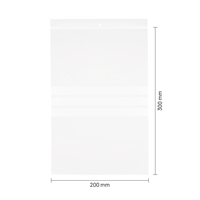 Gripzakjes met schrijfvlakken 200 x 300 mm - 50 micron LDPE - per 100 stuks-1