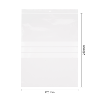 Gripzakjes met schrijfvlakken 220 x 280 mm - 50 micron LDPE - per 100 stuks-1