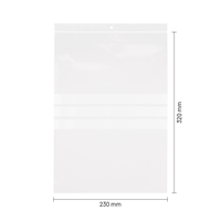 Gripzakjes met schrijfvlakken 230 x 320 mm (A4) - 90 micron LDPE - per 100 stuks-1