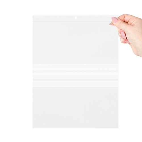 Gripzakjes met schrijfvlakken 230 x 320 mm (A4) - 90 micron LDPE - per 100 stuks-2