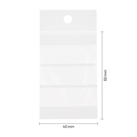 Gripzakjes met schrijfvlakken 40 x 60 mm - 90 micron LDPE - per 1000 stuks-1