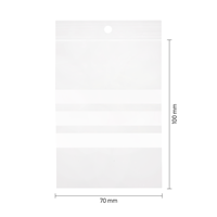 Gripzakjes met schrijfvlakken 70 x 100 mm - 90 micron LDPE - per 1000 stuks-1