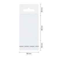 Headerbag transparant 60 x 80 + 30 mm - per 100 stuks-1