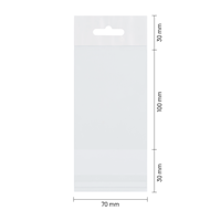 Headerbag transparant 70 x 100 + 30 mm - per 100 stuks-1