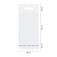 Headerbag transparant 80 x 120 + 30 mm (A7) - per 100 stuks-1