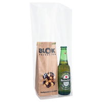 Kruisbodemzakjes plastic transparant 210 x 370 mm - per 100 stuks
