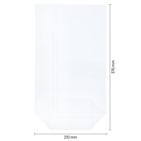 Kruisbodemzakjes plastic transparant 210 x 370 mm - per 100 stuks-3