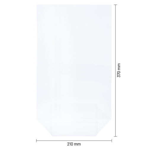 Kruisbodemzakjes plastic transparant 210 x 370 mm - per 100 stuks-3