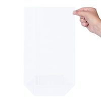 Kruisbodemzakjes plastic transparant 210 x 370 mm - per 100 stuks-2