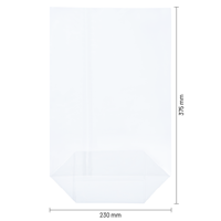Kruisbodemzakjes plastic transparant 230 x 375 mm - per 100 stuks-3