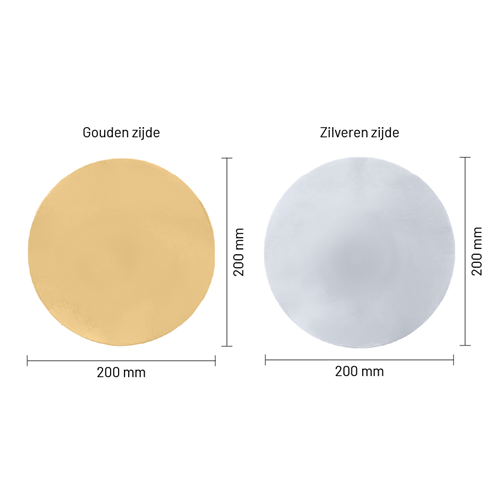 Kartonnen rondel - Zilver/goud - Ø 200 mm - per 250 stuks-3