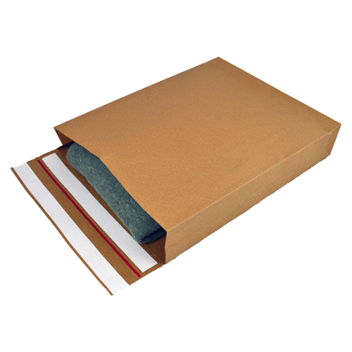 Verzendzakken 250 + 50 x 350 mm papier (E-Green) met retourstrip - per 250 stuks