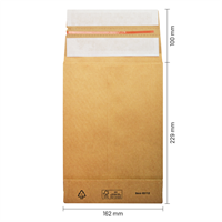 Verzendzakken 162 + 40 x 229 mm papier (E-Green) met retourstrip - per 250 stuks-1