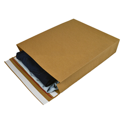 Verzendzakken 400 + 100 x 500 mm papier (E-Green) met retourstrip - per 100 stuks