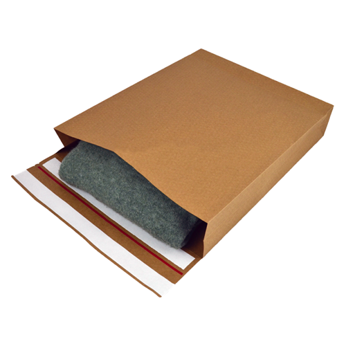 Verzendzakken 350 + 80 x 450 mm papier (E-Green) met retourstrip - per 200 stuks