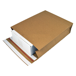 Verzendzakken 350 + 120 x 450 mm papier (E-Green) met retourstrip - per 200 stuks