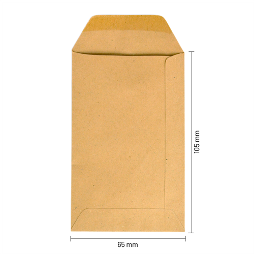 Loonzakjes 65 x 105 mm bruin kraft - per 1000 stuks-3