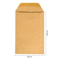 Loonzakjes 85 x 125 mm bruin kraft - per 1000 stuks-3