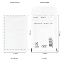 Luchtkussen enveloppen 100 x 165 mm wit (11/A) - per 200 stuks-1