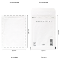 Luchtkussen enveloppen 150 x 215 mm wit (13/C) - per 100 stuks-1