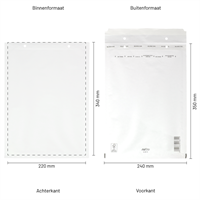 Luchtkussen enveloppen 220 x 340 mm wit (16/F) - per 100 stuks-1