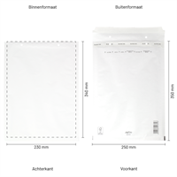 Luchtkussen enveloppen 230 x 340 mm wit (17/G - A4) - per 100 stuks-1