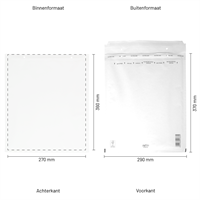Luchtkussen enveloppen 270 x 360 mm wit (18/H) - per 100 stuks-1