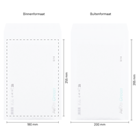 Luchtkussen enveloppen plasticvrij 180 x 255 mm wit (14/D) - per 100 stuks-1
