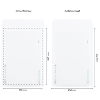 Luchtkussen enveloppen plasticvrij 230 x 340 mm wit (17/G) - per 100 stuks-1