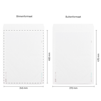 Luchtkussen enveloppen plasticvrij 345 x 460 mm wit (20/K) - per 100 stuks-1