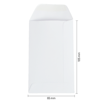 Loonzakjes 65 x 105 mm wit papier - per 1000 stuks-3
