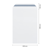 Transparante enveloppen 225 x 305 mm (A4) - 45 micron LDPE - per 100 stuks-1