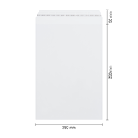 Transparante enveloppen 250 x 350 mm (B4) - 45 micron LDPE - per 100 stuks-1