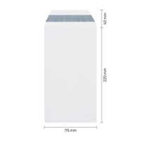 Transparante enveloppen 115 x 220 mm (DL) - 45 micron LDPE - per 1000 stuks-1
