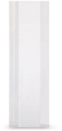 Zijvouwzakjes plastic transparant 240 + 100 x 550 mm - per 100 stuks
