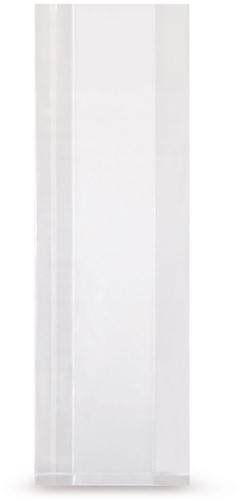 Zijvouwzakjes plastic transparant 280 + 100 x 570 mm - per 100 stuks