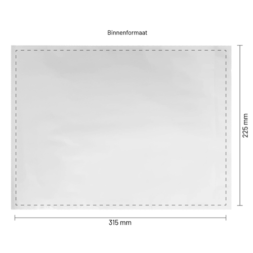 Paklijst enveloppen 225 x 315 mm (A4) plastic - opening korte zijde - per 500 stuks-2